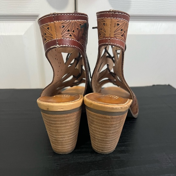 L' Artiste x Spring Step "Laure" Floral Print Wedge Sandals Women Size US 9 EU40 - Picture 4 of 10